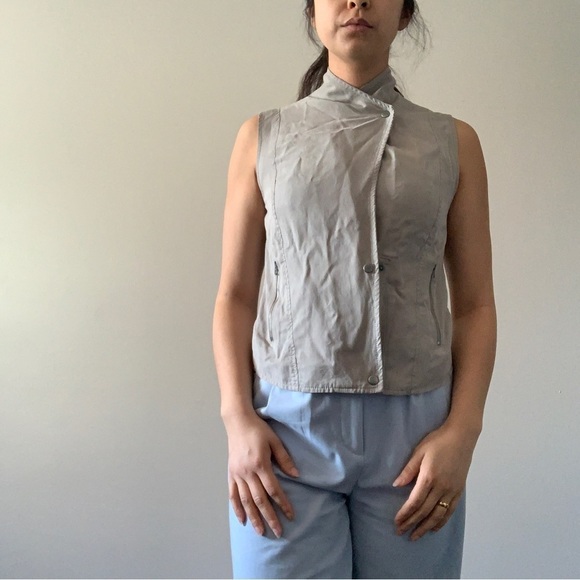 Banana republic  vest size 4 light grey/green - Picture 7 of 12